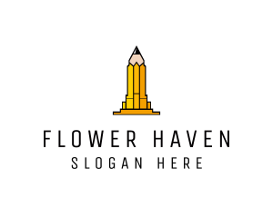 Yellow Pencil Tower logo design