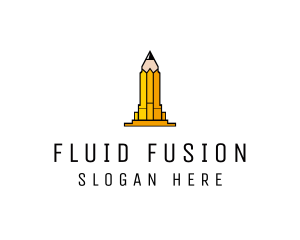 Yellow Pencil Tower logo design