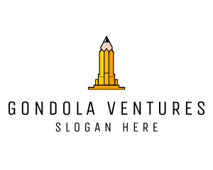 Yellow Pencil Tower logo design