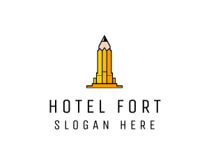 Yellow Pencil Tower logo design