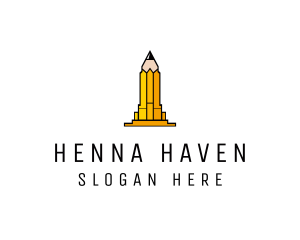 Yellow Pencil Tower logo design