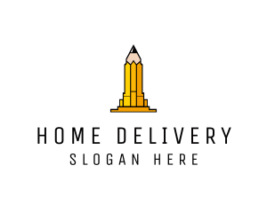 Yellow Pencil Tower logo design