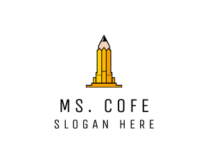 Yellow Pencil Tower logo design