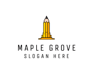 Yellow Pencil Tower logo design