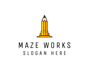 Yellow Pencil Tower logo design