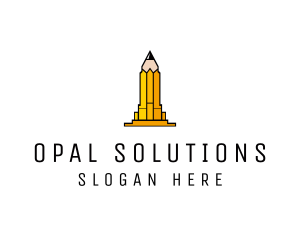 Yellow Pencil Tower logo design