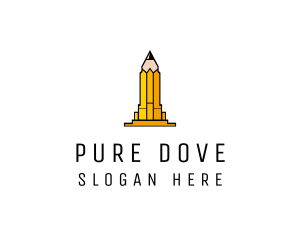 Yellow Pencil Tower logo design