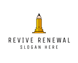 Yellow Pencil Tower logo design