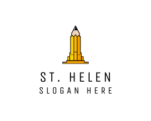 Yellow Pencil Tower logo design