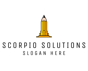 Yellow Pencil Tower logo design