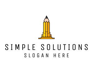 Yellow Pencil Tower logo design