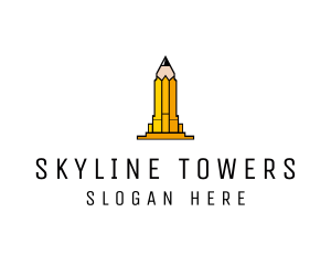 Yellow Pencil Tower logo design