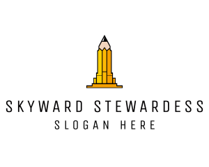 Yellow Pencil Tower logo design