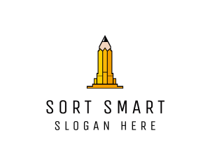 Yellow Pencil Tower logo design