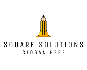 Yellow Pencil Tower logo design