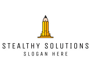 Yellow Pencil Tower logo design