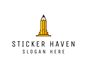 Yellow Pencil Tower logo design