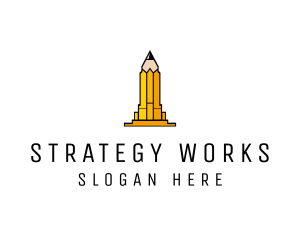 Yellow Pencil Tower logo design