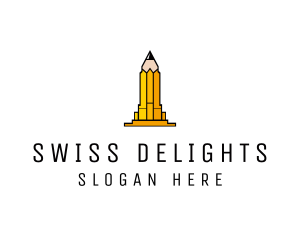 Yellow Pencil Tower logo design