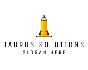 Yellow Pencil Tower logo design