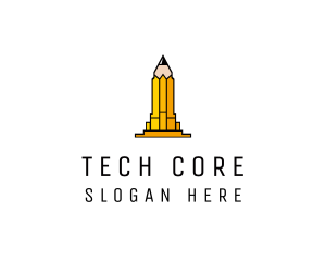 Yellow Pencil Tower logo design