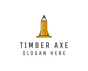 Yellow Pencil Tower logo design