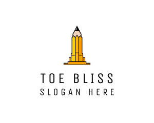 Yellow Pencil Tower logo design