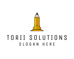 Yellow Pencil Tower logo design