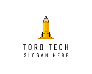 Yellow Pencil Tower logo design