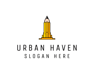 Yellow Pencil Tower logo design