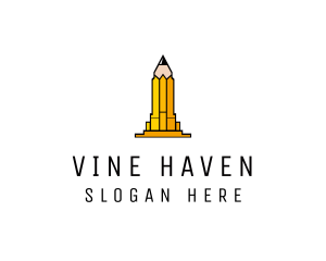 Yellow Pencil Tower logo design