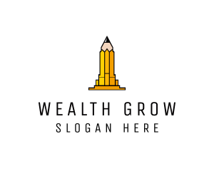 Yellow Pencil Tower logo design