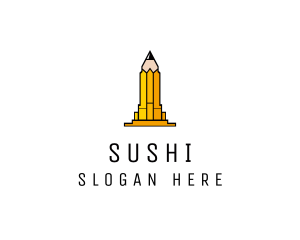 Yellow Pencil Tower logo design