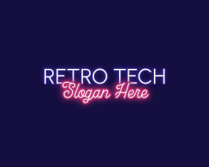 Retro Neon Business logo design