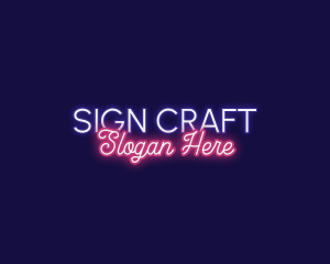 Retro Neon Business logo design