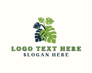 Horticulture - Giant Monstera Plant logo design