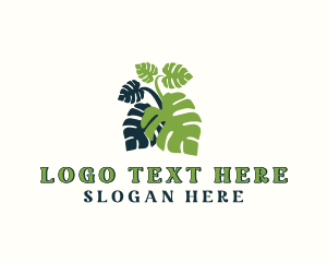 Plant - Giant Monstera Plant logo design