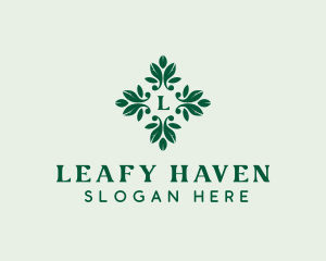 Natural Garden Leaves logo design