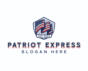 American Flag Patriot logo design