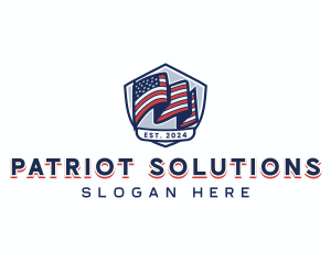 American Flag Patriot logo design