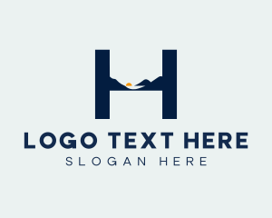Horizon Mountain Letter H Logo