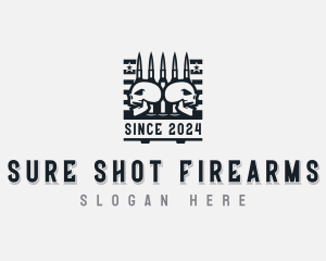 Skull Bullet Marksmanship logo design