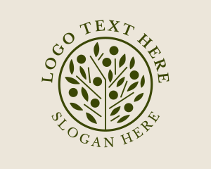 Organic Plant Leaf  Logo