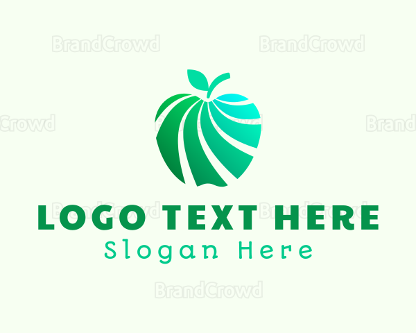 Gradient Green Apple Logo