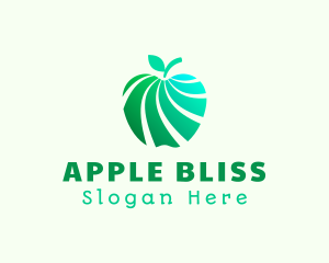 Gradient Green Apple logo design