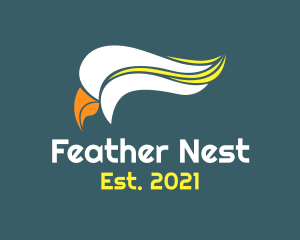 Parrot Bird Feathers logo design
