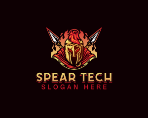 Spartan Spear Warrior logo design