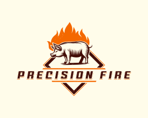 Fire Pork Grill logo design