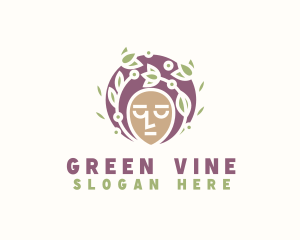 Wellness Nature Vines logo design