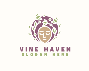 Wellness Nature Vines logo design